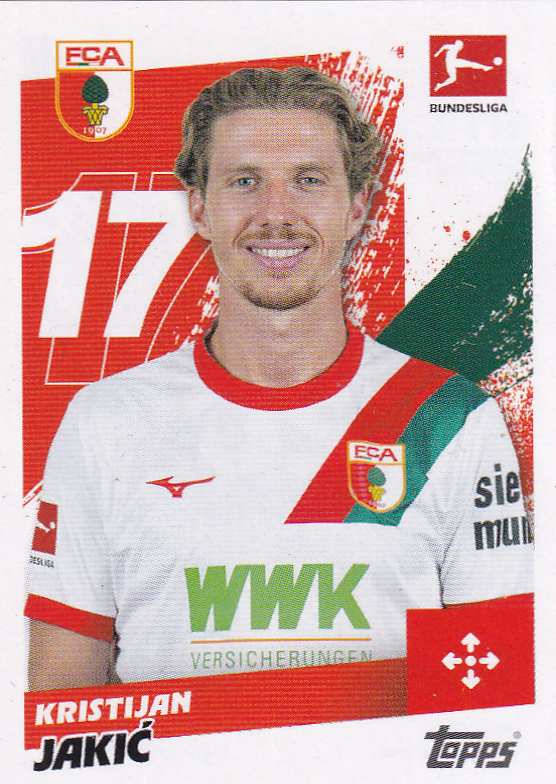 Kristijan Jakic - FC Augsburg - Topps Bundesliga 2025 - Basis Bild - Nr. 20