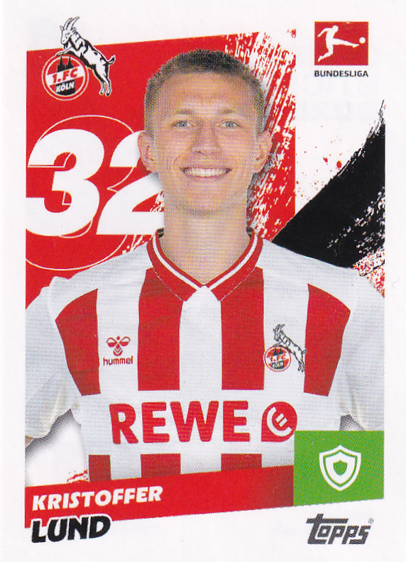 Kristoffer Lund - 1.FC Köln - Topps Bundesliga 2025 - Basis Bild - Nr. 159