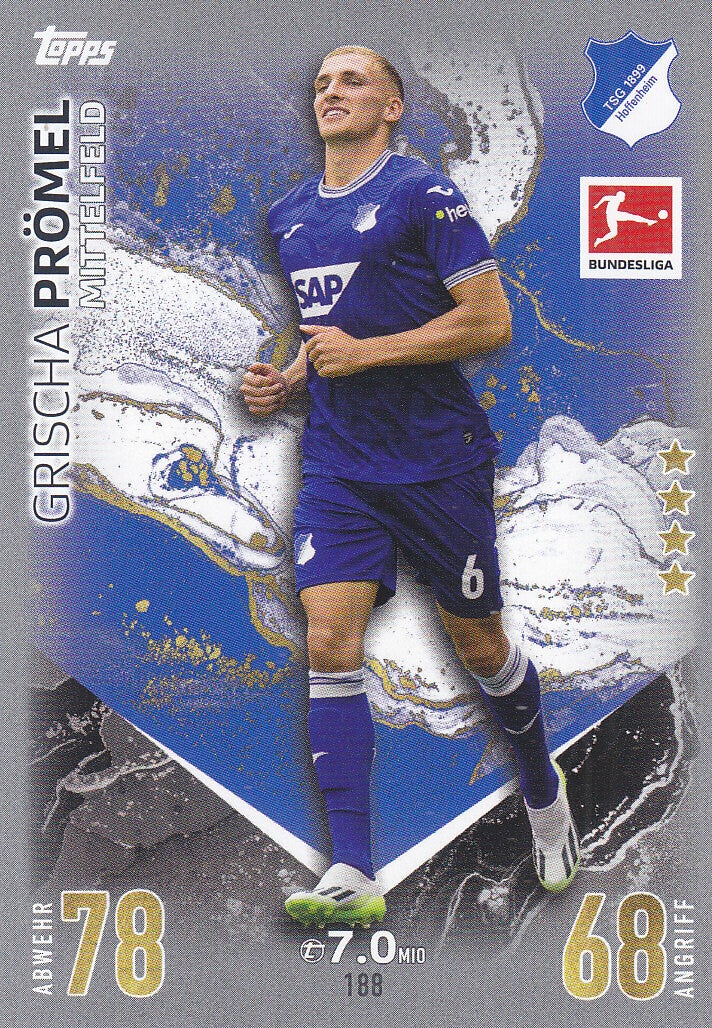 Grischa Prömel / TSG Hoffenheim / Topps Match Attax 2023 / Basis Karte / Nr.188
