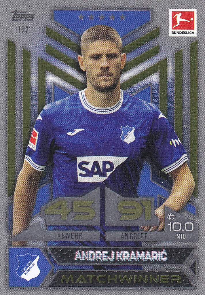 Andrej Kramaric / TSG Hoffenheim / Topps Match Attax 2023 / Matchwinner / Nr. 197