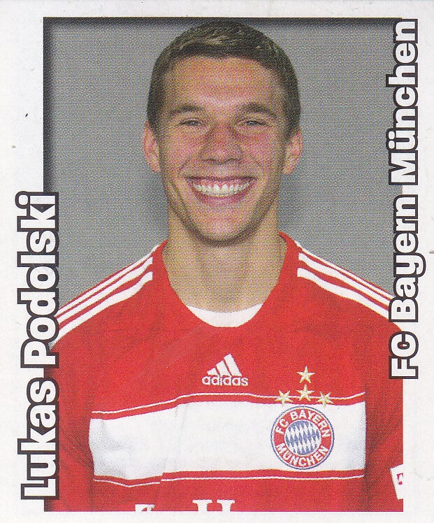 Lukas Podolski / FC Bayern München / Panini Bundesliga 2008 / Basis Bild / Nr.407