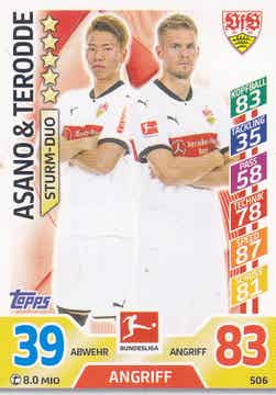 Asano & Terodde / VFB Stuttgart / Topps Match Attax 2017 / Basis Doppelkarte / Nr. 506