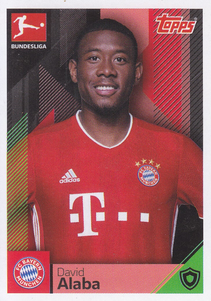 David Alaba / FC Bayern München / Topps Bundesliga 2020 / Basis Bild / Nr.294
