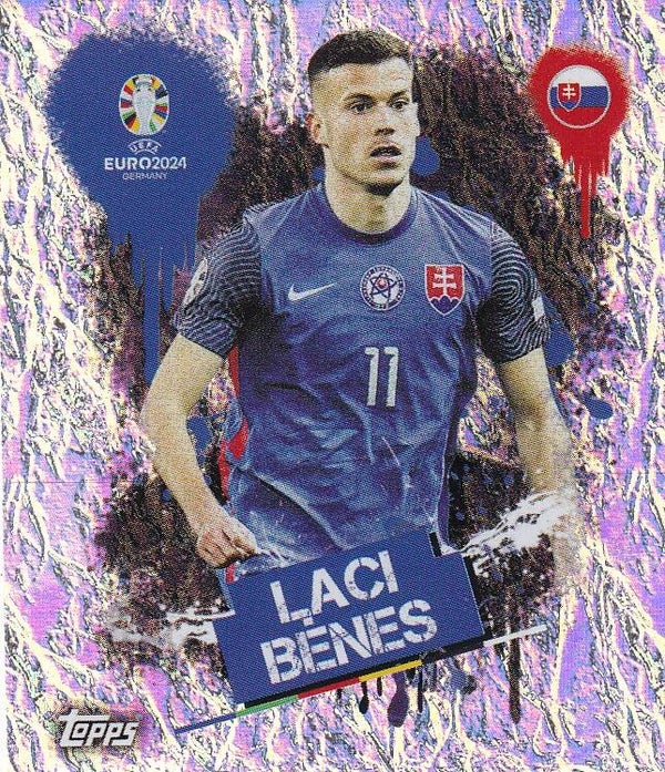 Laci Benes / Slowakei / Topps EM 2024 / Glitzer Bild / Nr. SVK 3