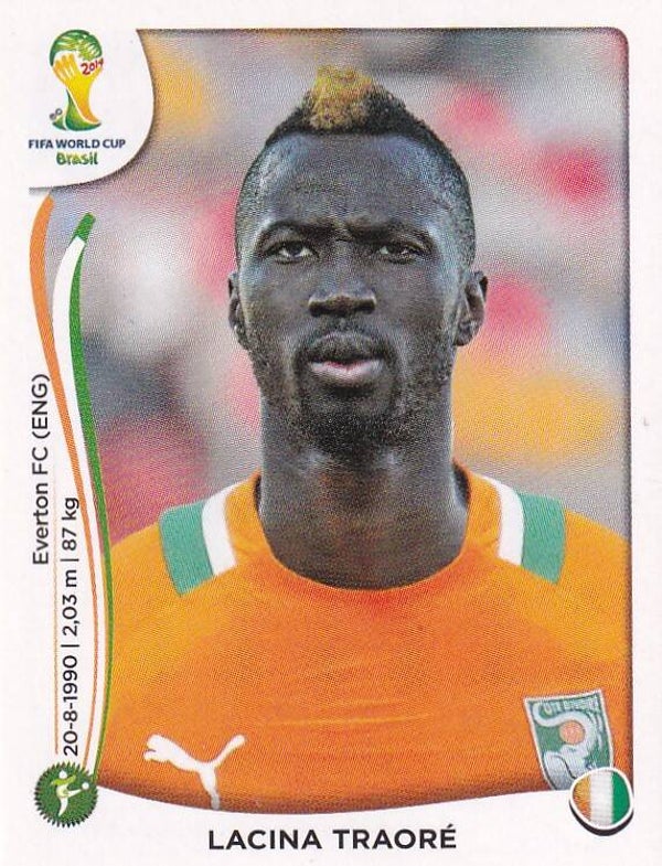 Lacina Traore - Elfenbeinküste - Panini WM 2014 - Basis Bild - Nr. 239