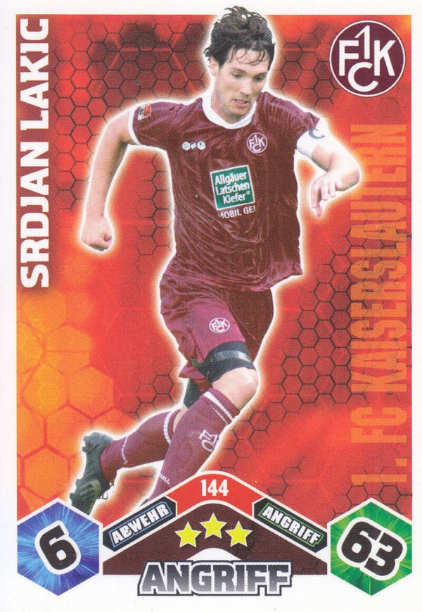 Srdjan Lakic / 1.FC Kaiserslautern / Topps Match Attax 2010 / Basis Karte / Nr. 144