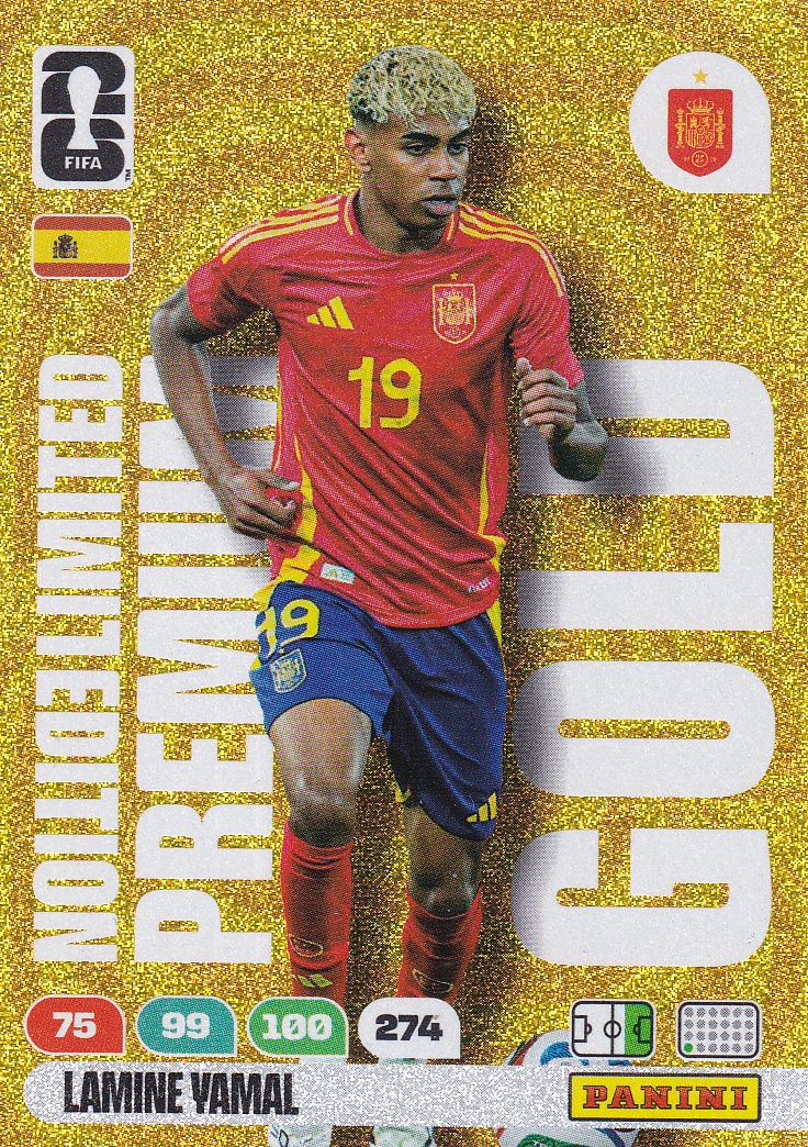 Lamine Yamal - Spanien - Panini WM 2026 - Limited Edition Premium Gold - Nr. LEPG-LY