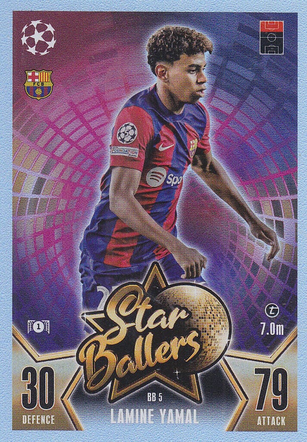 Lamine Yamal / FC Barcelona / Topps Champions League 2023 / Star Ballers / Nr. BB5