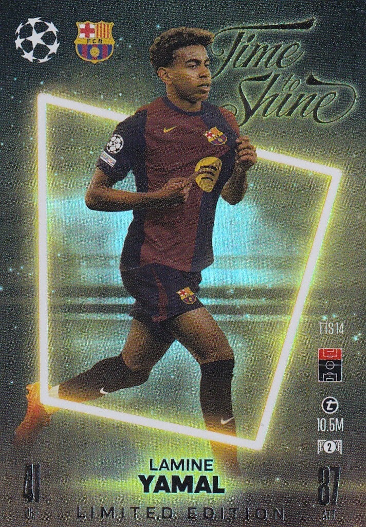 Lamine Yamal - FC Barcelona - Topps Champions League 2024 - Limited Edition Time to Shine - Nr. TTS14