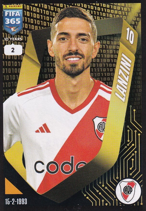 Manuel Lanzini / River Plate / Panini Fifa 365 Jahr 2025 / Basis Bild / Nr. 37