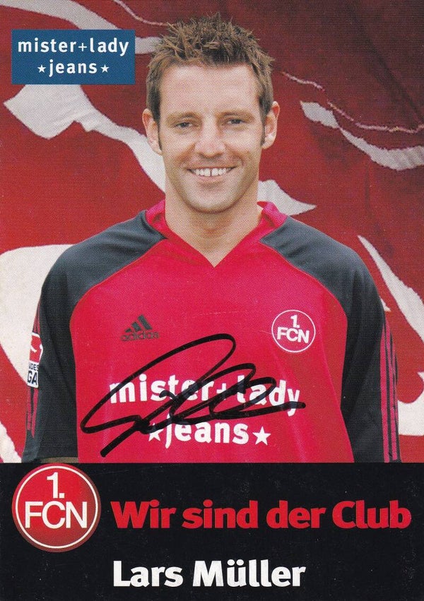 Lars Müller / 1.FC Nürnberg / Autogrammkarte 2005
