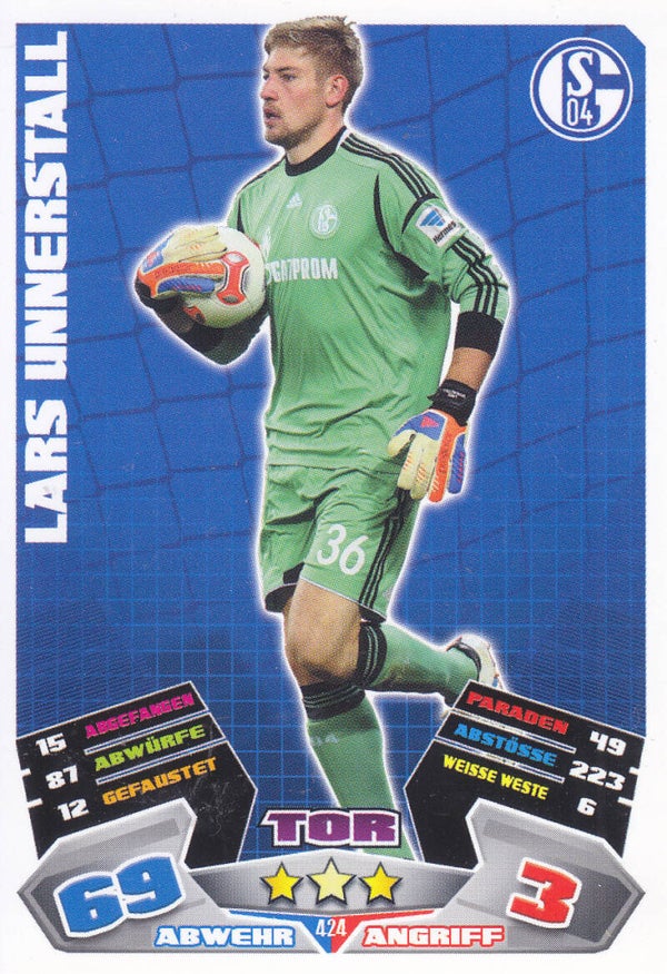 Lars Unnerstall / FC Schalke 04 / Topps Match Attax 2012 / Basis Karte / Nr. 424