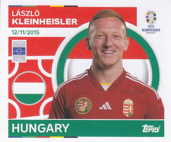 Laszlo Kleinheisler / Ungarn / Topps EM 2024 / Basis Bild / Nr. HUN 16