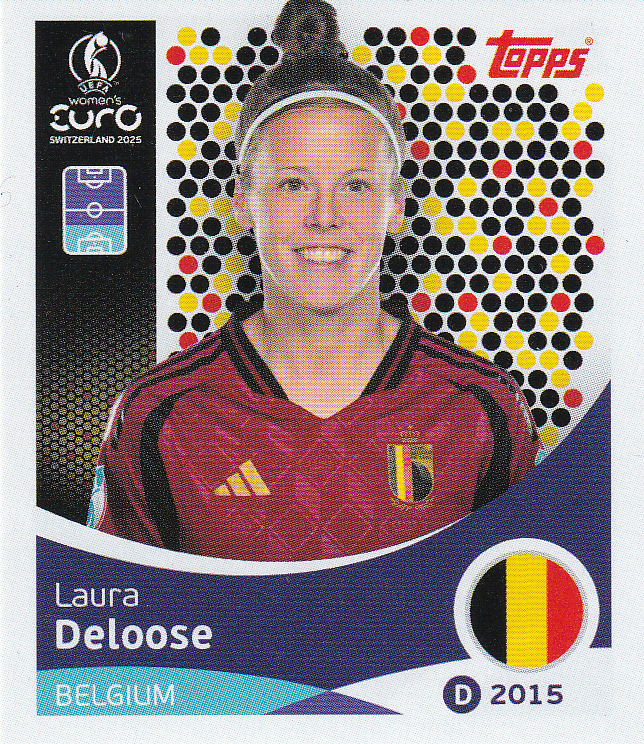 Laura Deloose - Belgien - Topps Frauen EM 2025 - Basis Bild - Nr. 132