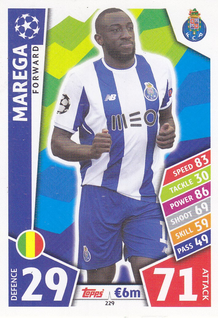 Marega / FC Porto / Topps Champions League 2017 / Basis Karte / Nr. 229
