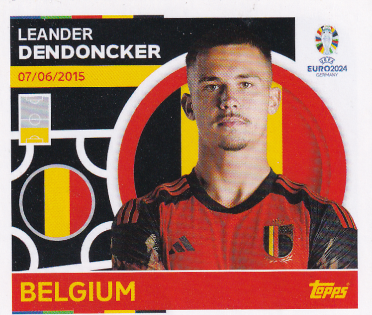 Leander Dendoncker - Belgien - Topps EM 2024 - Basis Bild - BEL 11