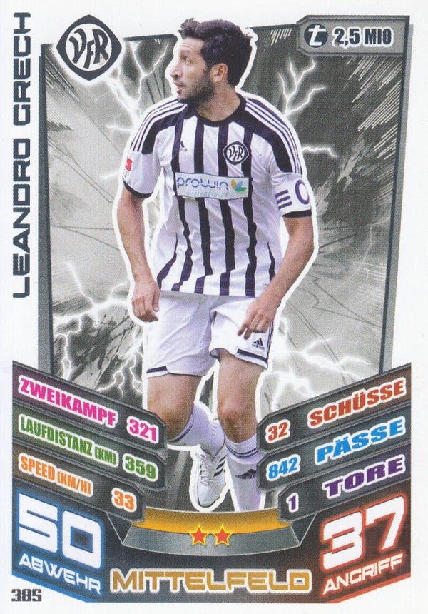 Leonardo Grech / VFR Aalen / Topps Match Attax 2013 / Basis Karte / Nr. 385