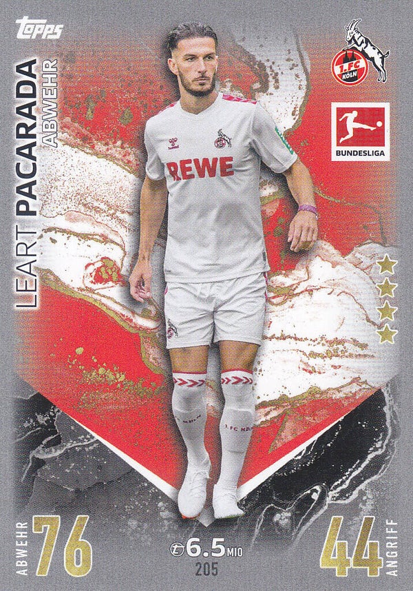 Leart Pacarada / 1.FC Köln / Topps Match Attax 2023 / Basis Karte / Nr.205