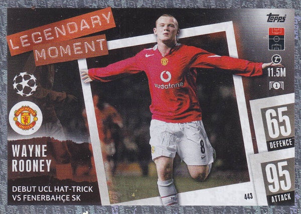 Wayne Rooney / Manchester United / Topps Champions League 2023 / Legendäre Momente /  Nr.443