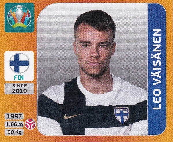 Leo Väisänen / Finnland / Panini EM 2020 / Basis Bild / Nr. 186