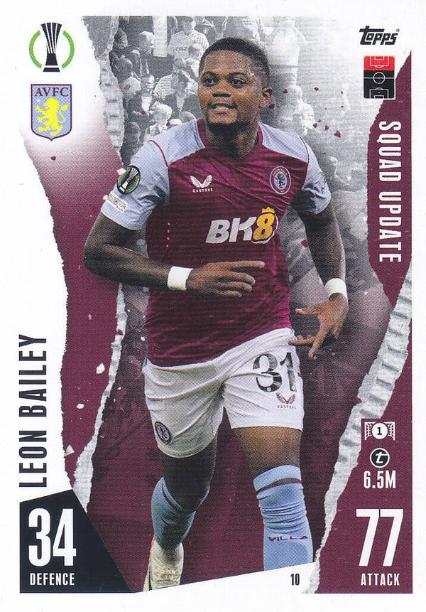 Leon Bailey / Aston Villa / Topps Champions League Extra 2023 / Squad Update / Nr. 10