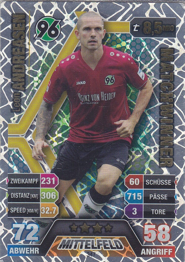 Leon Andreasen Hannover 96 Matchwinner Nr.347