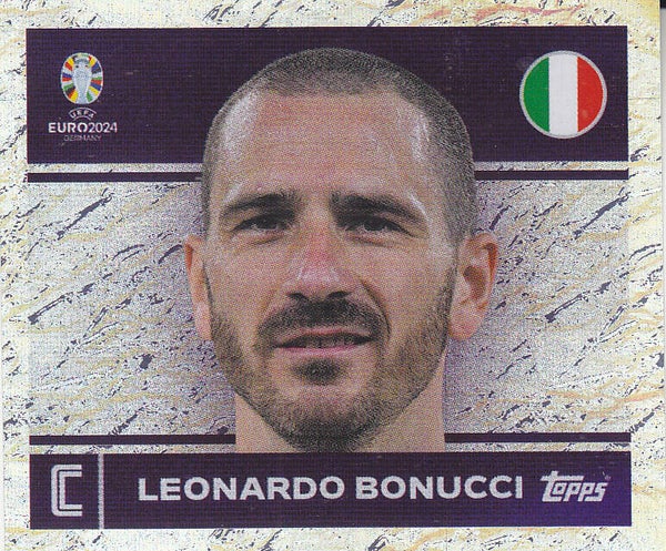 Leonardo Bonucci / Italien / Topps EM 2024 Glitzer Bild / Nr. ITA 2