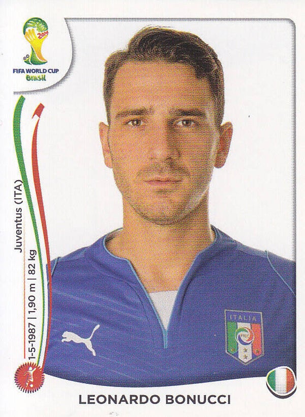 Leonardo Bonucci / Italien / Panini WM 2014 / Basis Bild / Nr. 321