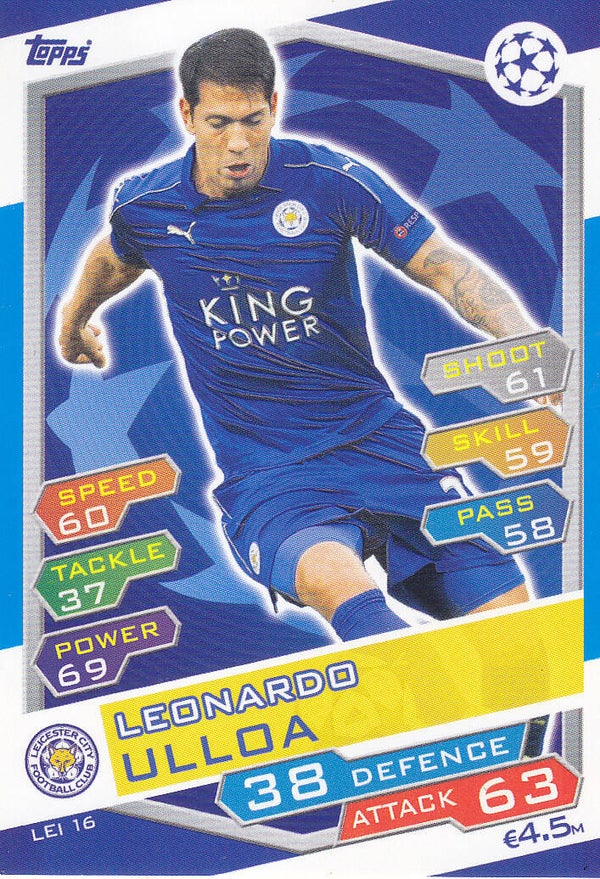 Leonardo Ulloa FC Leicester City Basis Karte Nr. LEI 16