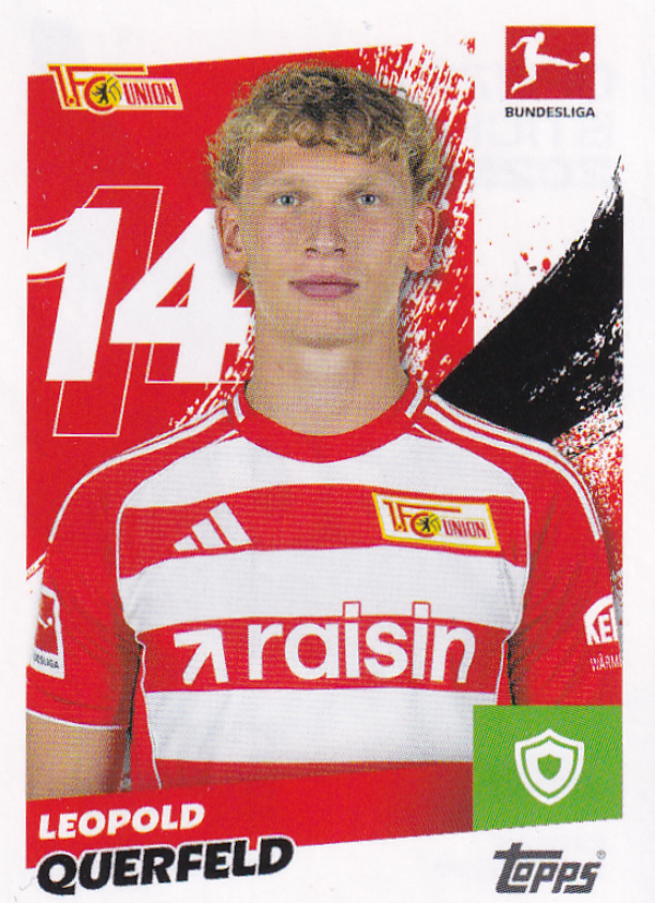 Leopold Querfeld - 1.FC Union Berlin - Topps Bundesliga 2025 - Basis Bild - Nr. 30