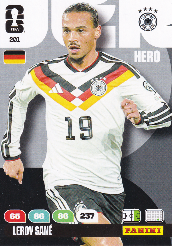 Leroy Sane - Deutschland - Panini WM 2026 - Hero - Nr. 201