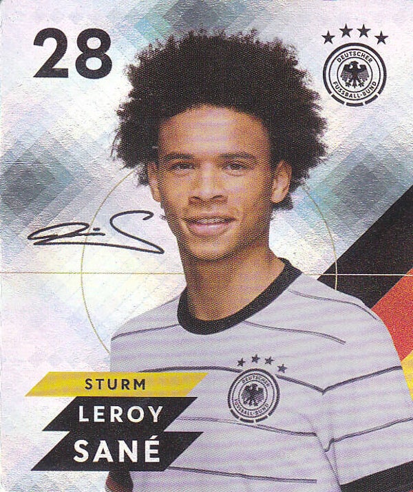 Leroy Sane / Deutschland / Glitzer Plastik Karte / Nr.28
