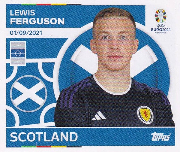 Lewis Ferguson / Schottland / Topps EM 2024 / Basis Bild / Nr. SCO 17