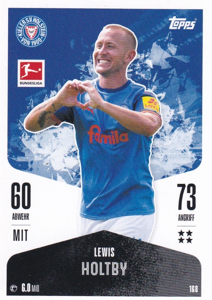Lewis Holtby - Holstein Kiel - Topps Match Attax 2024 - Basis Karte - Nr. 168