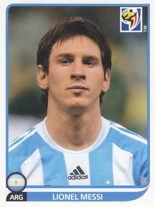 Lionel Messi / Argentinien / Panini WM 2010 / Basis Bild / Nr.122