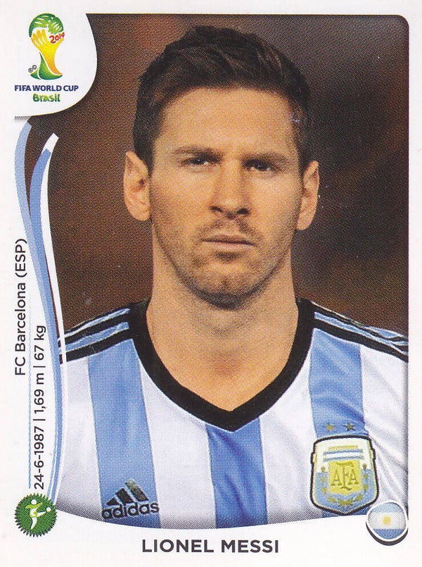 Lionel Messi / Argentinien / Panini WM 2014 / Basis Bild / Nr. 430