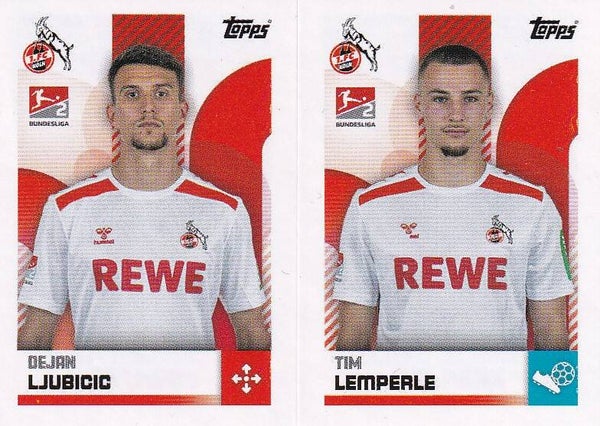 Dejan Ljubicic & Tim Lemperle / 1.FC Köln / Topps Bundesliga 2024 / Basis Doppelbild / Nr. 482 Nr. 483
