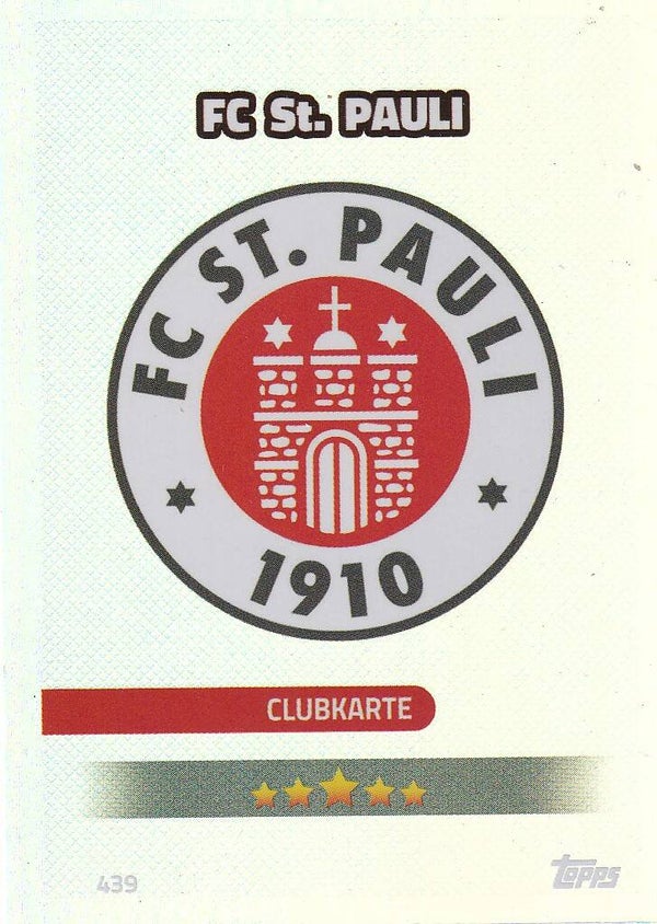 FC St. Pauli / Topps Match Attax 2016 / Vereinslogo / Nr. 439