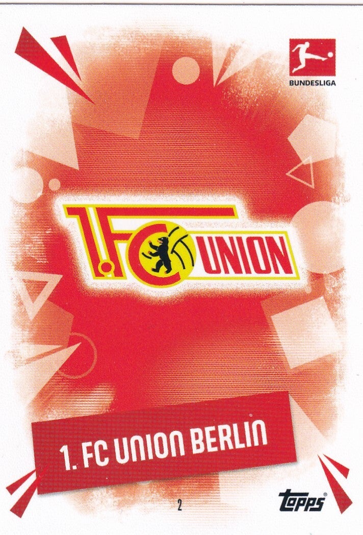 1.FC Union Berlin - Topps Match Attax 2025 - Vereinslogo - Nr. 2