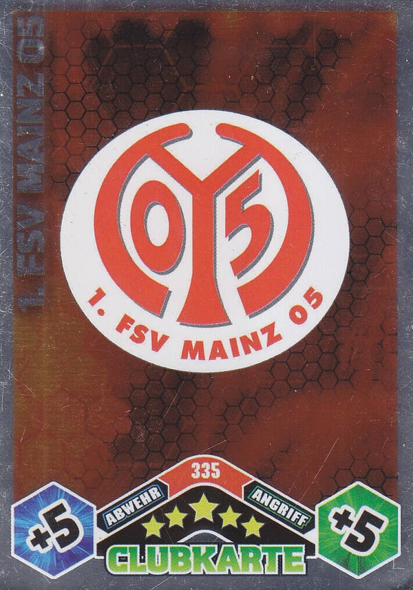 1.FSV Mainz 05 / Topps Match Attax 2010 / Vereinslogo Glitzer / Nr. 335