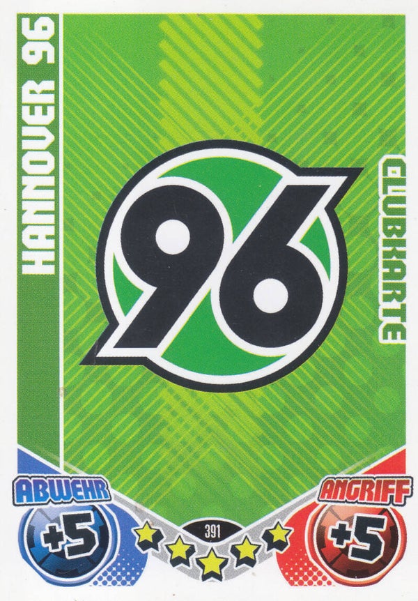 Hannover 96 Vereinslogo Clubkarte 2011 Nr.391