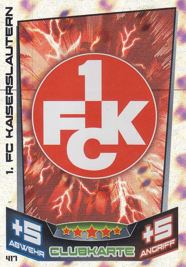 1.FC Kaiserslautern Topps Match Attax 2013 / Vereinslogo / Nr. 417