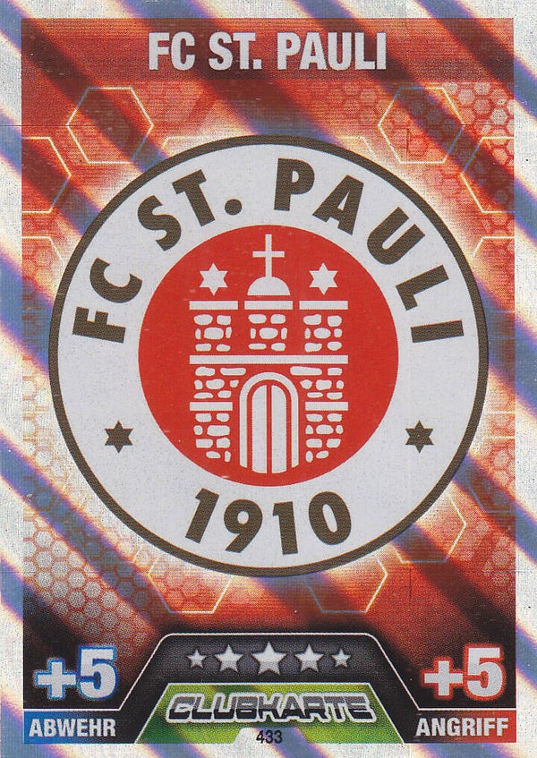 FC St. Pauli / Topps Match Attax 2014 / Vereinslogo Glitzer / Nr.433