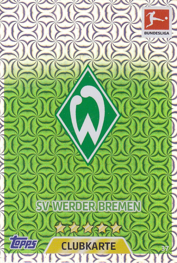 Werder Bremen / Topps Match Attax 2017 / Vereinslogo / Nr. 37