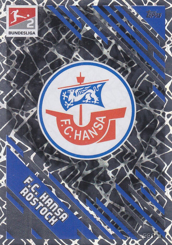 FC Hansa Rostock Vereinslogo 2022 Glitzer Nr.591