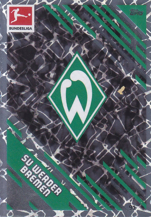 Vereinslogo / SV Werder Bremen / Topps Match Attax 2022 / Glitzer / Nr. 91