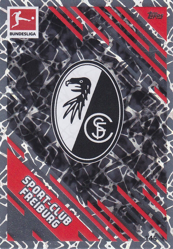 SC Freiburg Vereinslogo 2022 Glitzerkarte Nr.145