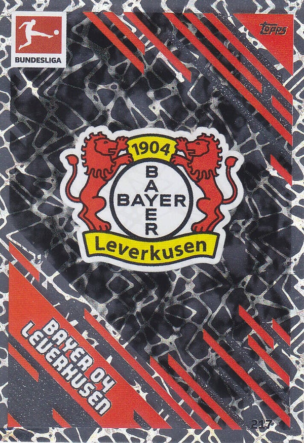 Vereinslogo Bayer Leverkusen 2022 Glitzer Nr.217