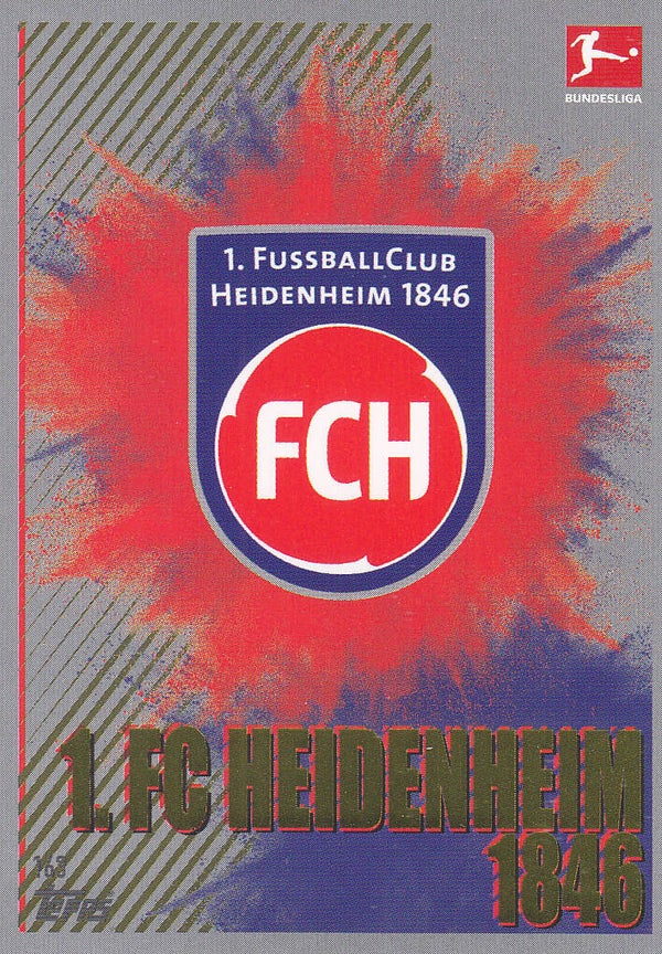FC Heidenheim / Topps Match Attax 2023 / Vereinslogo Clubkarte / Glitzer / Nr. 163