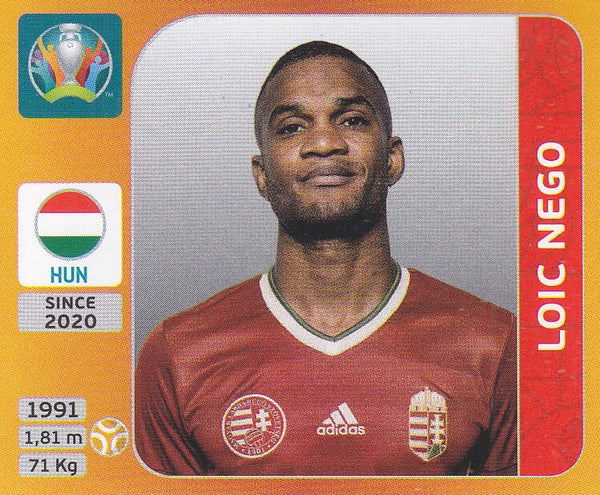 Loic Nego / Ungarn / Panini EM 2020 / Basis Bild / Nr.638